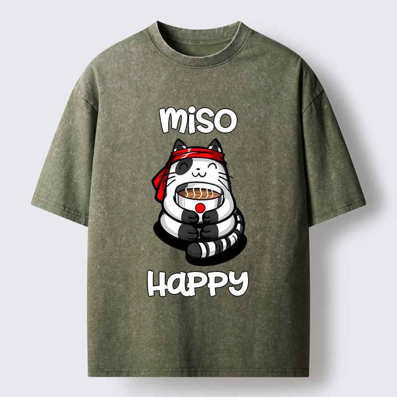 Tokyo-Tiger I‘m So Happy Washed T-Shirt