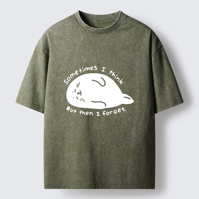 Tokyo-Tiger Forgetful Funny Seal Washed T-Shirt