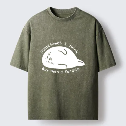 Tokyo-Tiger Forgetful Funny Seal Washed T-Shirt