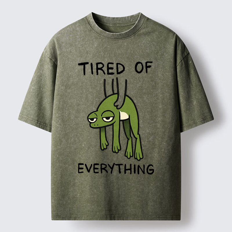 Tokyo-Tiger Tired Frog Washed T-Shirt
