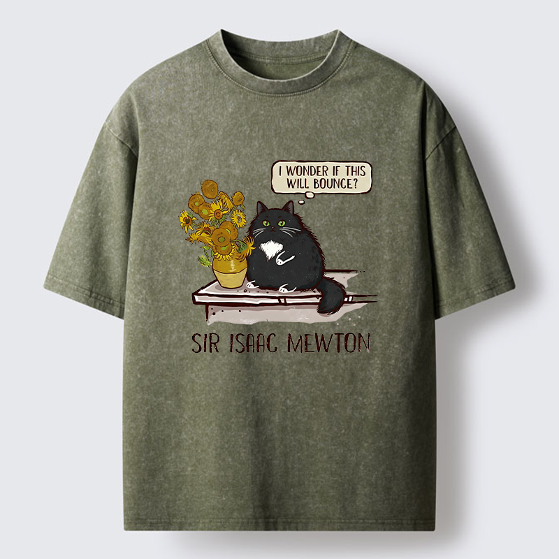 Tokyo-Tiger Cat Wants To Do A Physics Experiment Washed T-Shirt