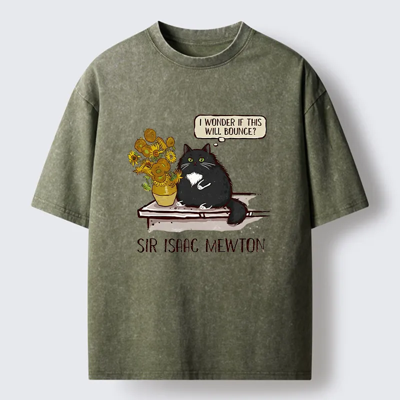 Tokyo-Tiger Cat Wants To Do A Physics Experiment Washed T-Shirt