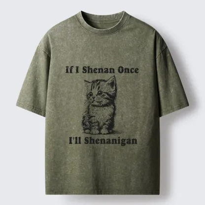 Tokyo-Tiger Saint Patrick's Cat Washed T-Shirt