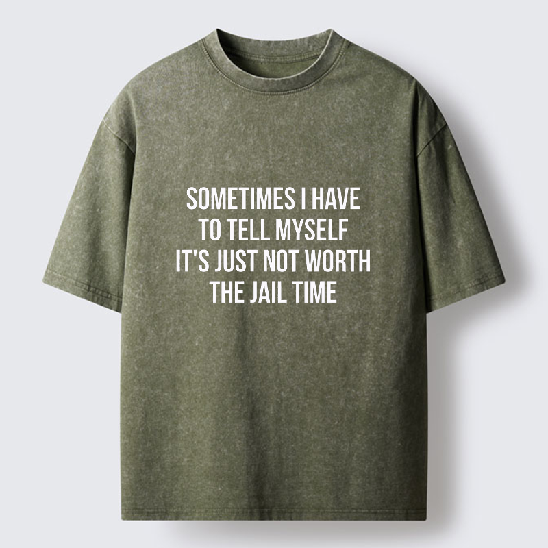 Tokyo-Tiger Think It Over Before You Act Washed T-Shirt