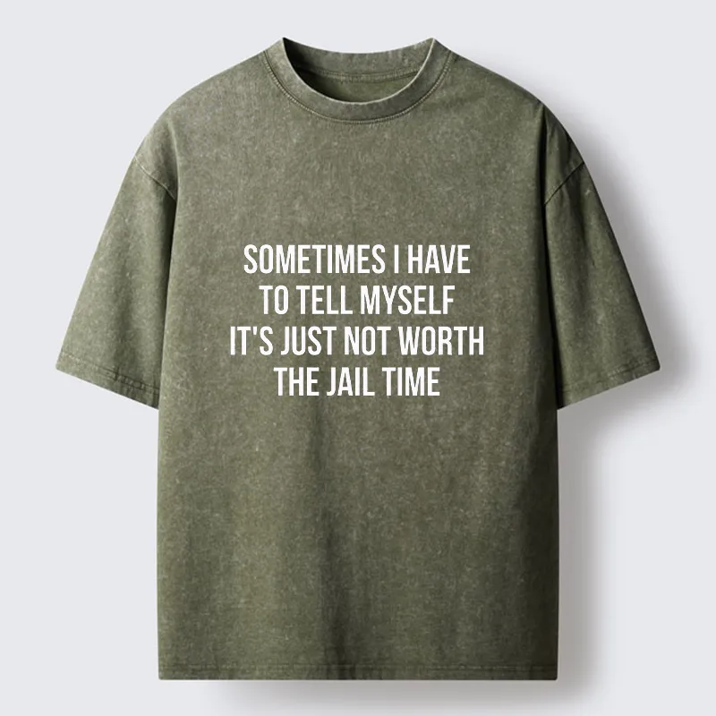 Tokyo-Tiger Think It Over Before You Act Washed T-Shirt