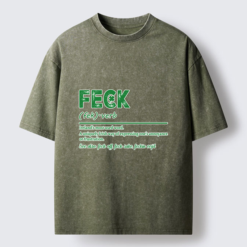 Tokyo-Tiger Saint Patrick Glossary Washed T-Shirt