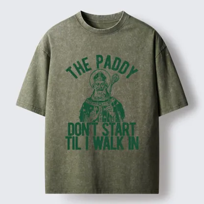 Tokyo-Tiger Funny St Patricks Day Meme Washed T-Shirt