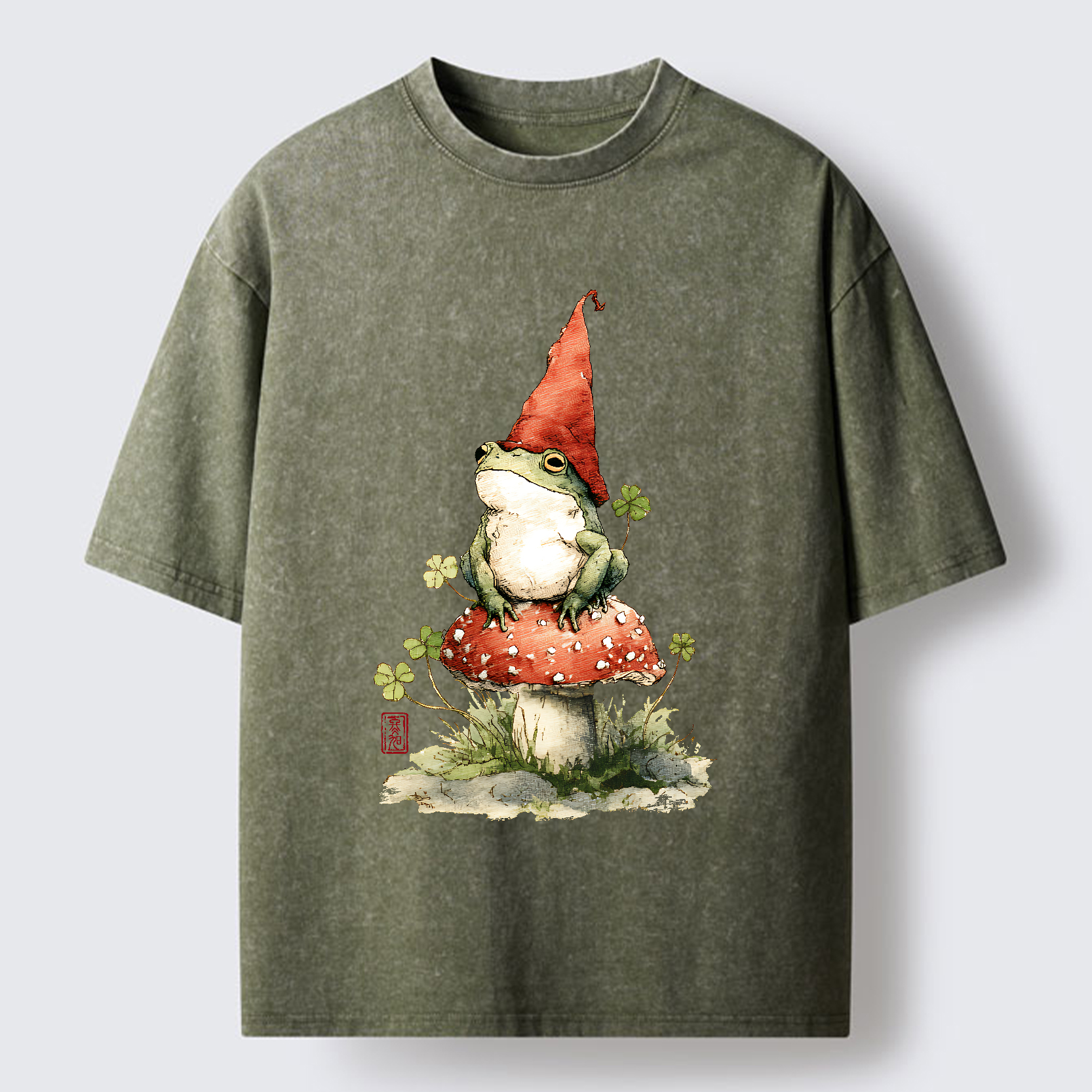 Tokyo-Tiger Not A Leprechaun, Still Lucky Washed T-Shirt