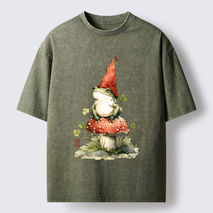 Tokyo-Tiger Not A Leprechaun, Still Lucky Washed T-Shirt