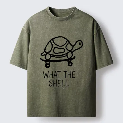 Tokyo-Tiger Funny Turtle Washed T-Shirt
