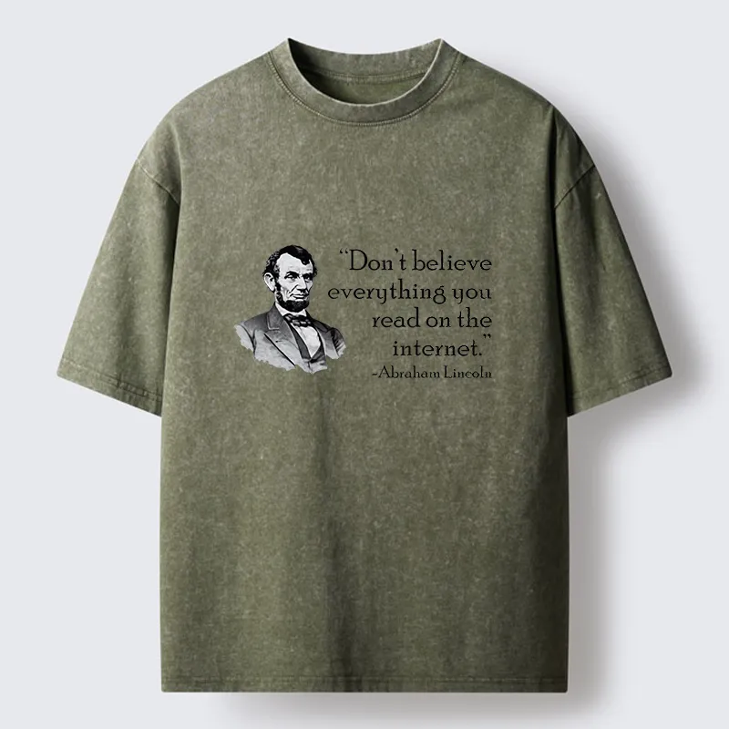 Tokyo-Tiger Don't Believe Everything You See Online Washed T-Shirt