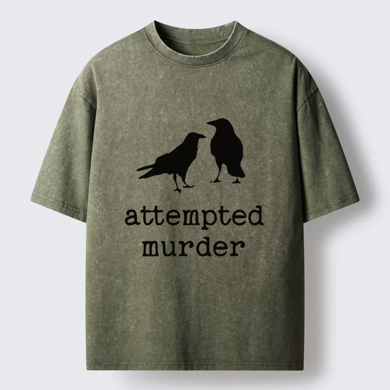 Tokyo-Tiger Attempted Murder Crow Washed T-Shirt