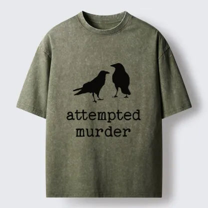 Tokyo-Tiger Attempted Murder Crow Washed T-Shirt