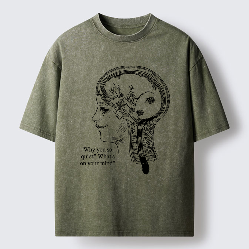 Tokyo-Tiger Brain Full Of Cats Washed T-Shirt