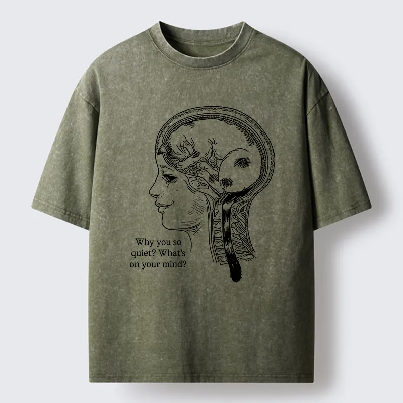 Tokyo-Tiger Brain Full Of Cats Washed T-Shirt