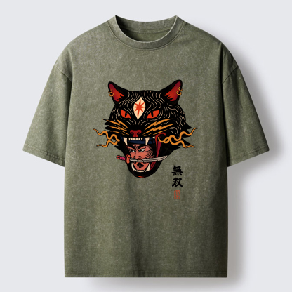 Tokyo-Tiger The Unrivaled Beast Washed T-Shirt