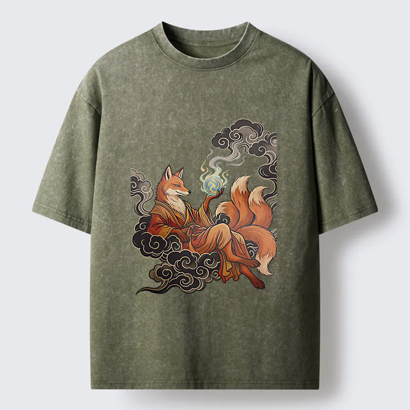 Tokyo-Tiger Fox Demon Washed T-Shirt