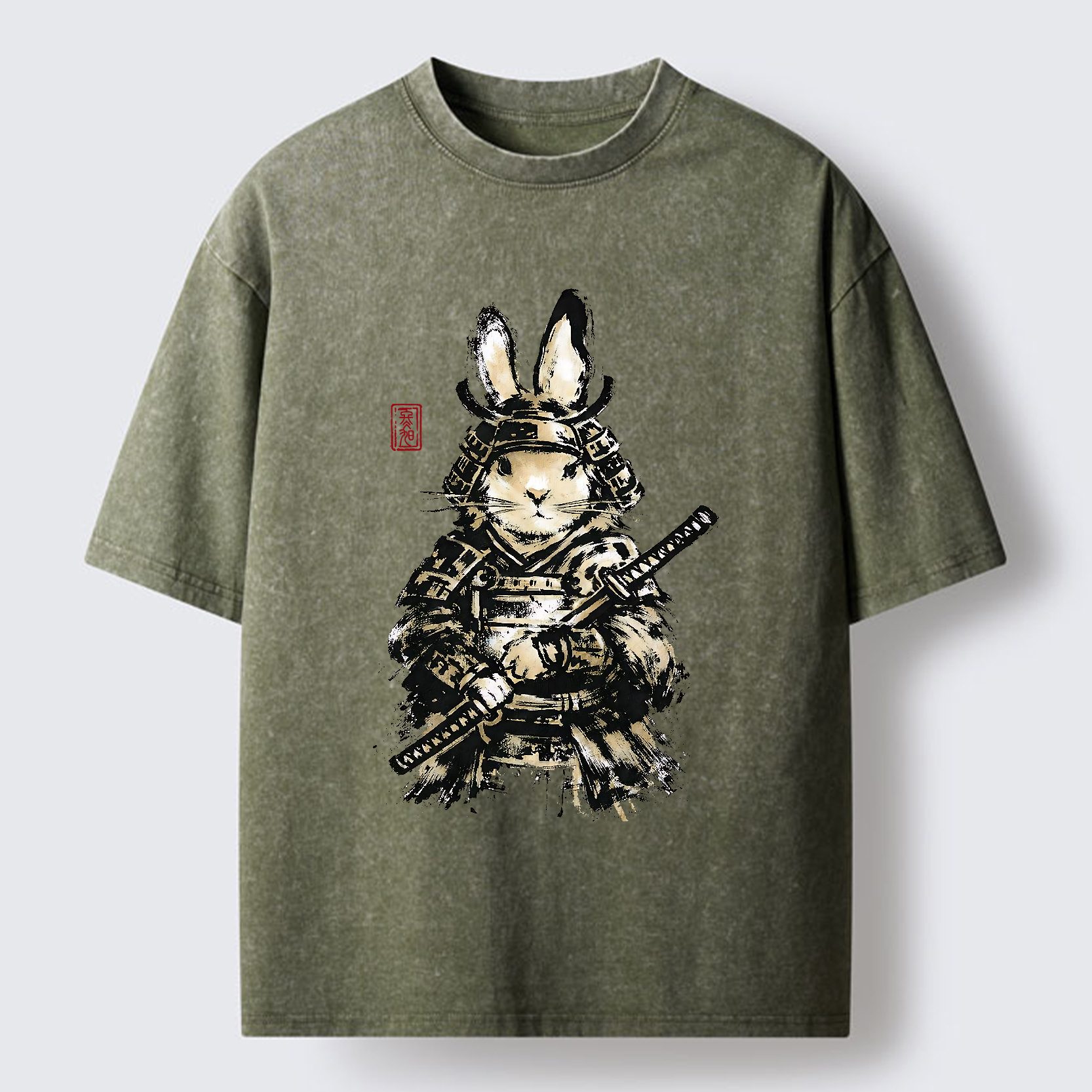 Tokyo-Tiger Samurai Rabbit Washed T-Shirt