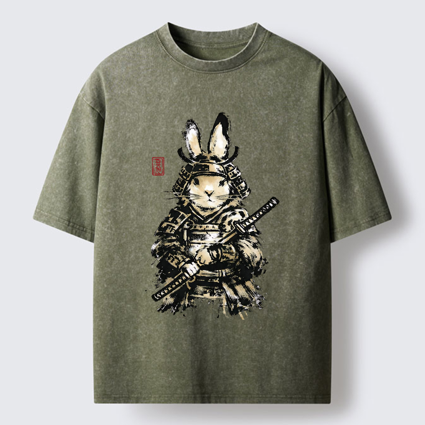 Tokyo-Tiger Samurai Rabbit Washed T-Shirt