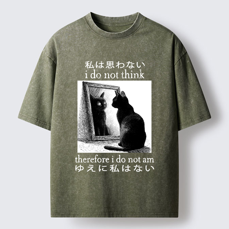 Tokyo-Tiger Therefore I Do Not Am Washed T-Shirt