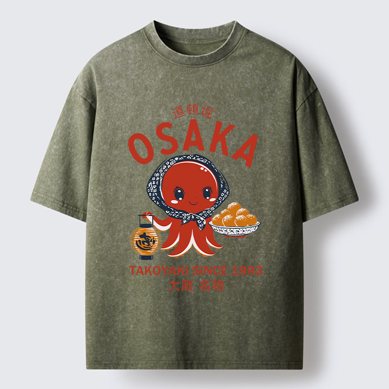 Tokyo-Tiger Delicious Takoyaki Washed T-Shirt