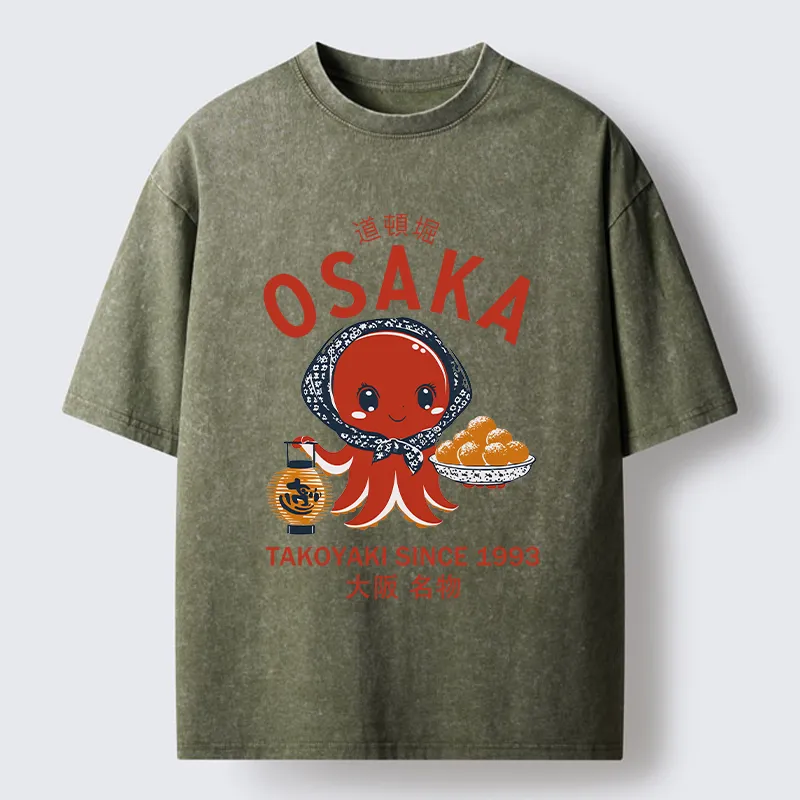 Tokyo-Tiger Delicious Takoyaki Washed T-Shirt