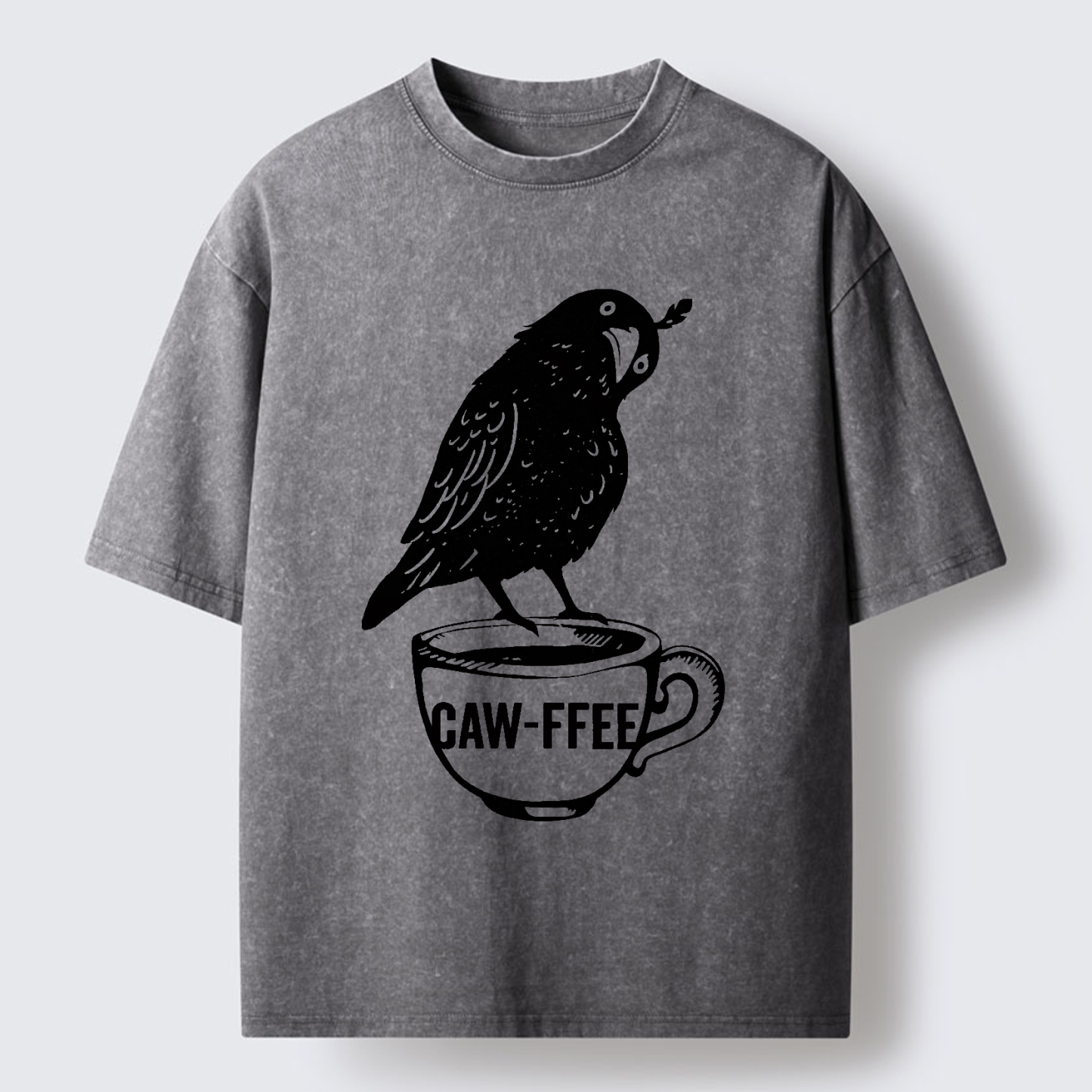 Tokyo-Tiger Caw-ffee Washed T-Shirt