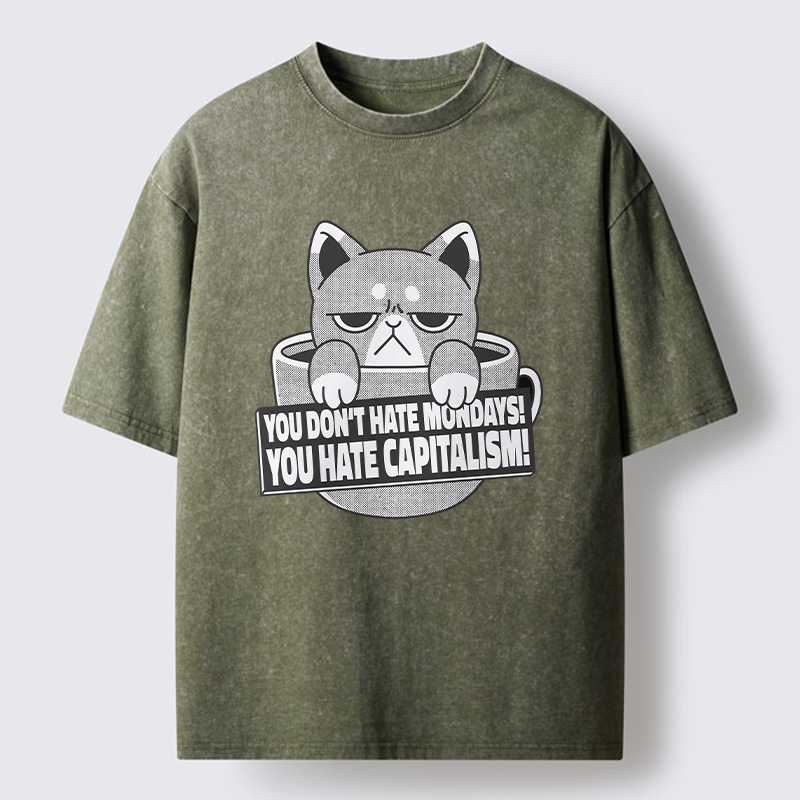 Tokyo-Tiger Dislike Of Capitalism Washed T-Shirt