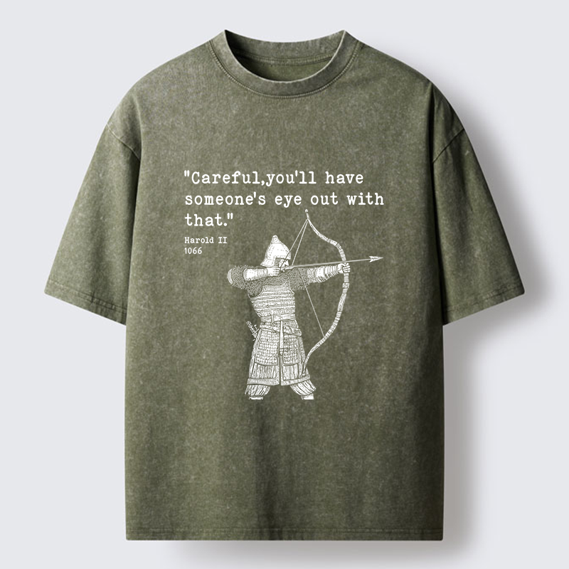 Tokyo-Tiger English Black Humor Washed T-Shirt