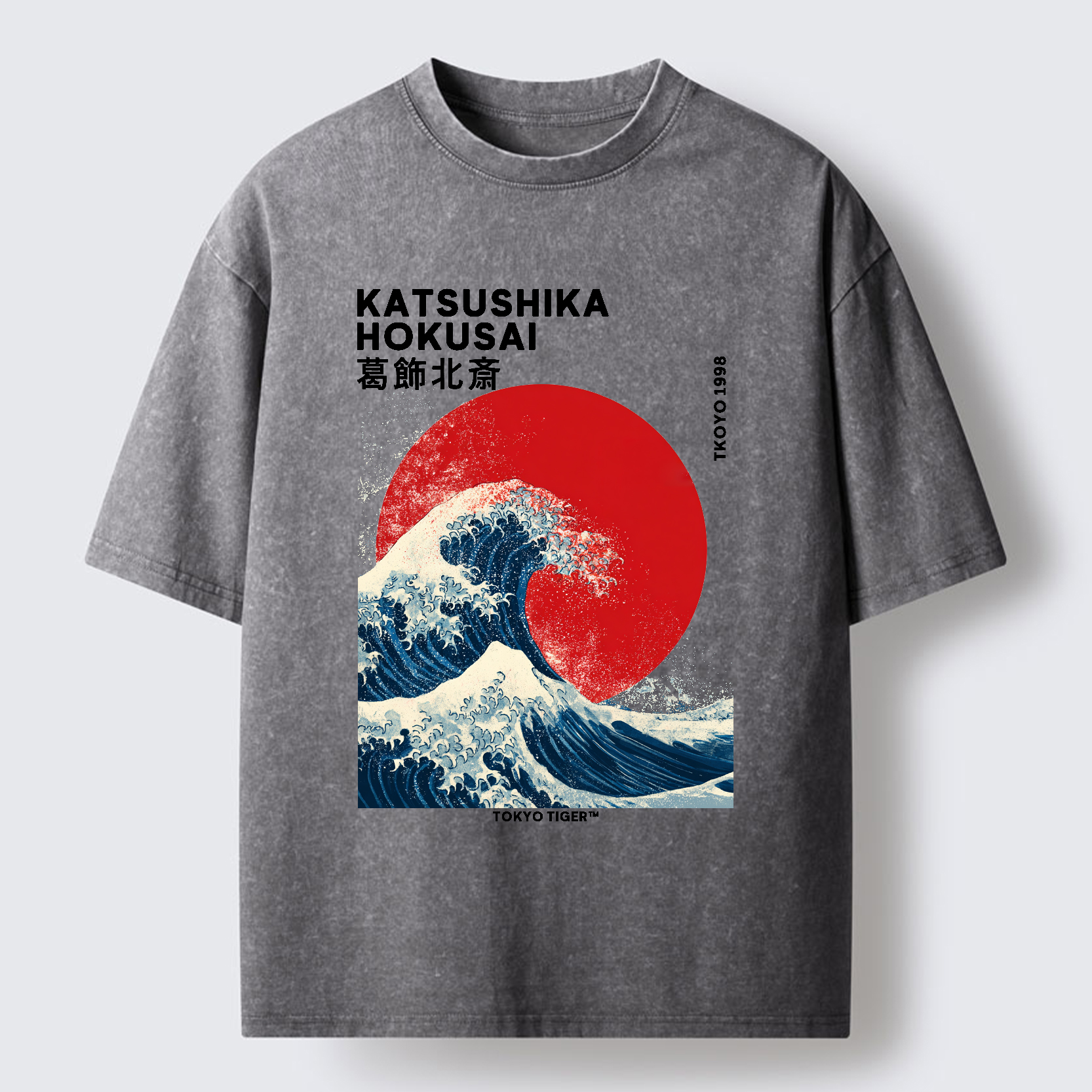 Tokyo-Tiger The Great Wave Washed T-Shirt