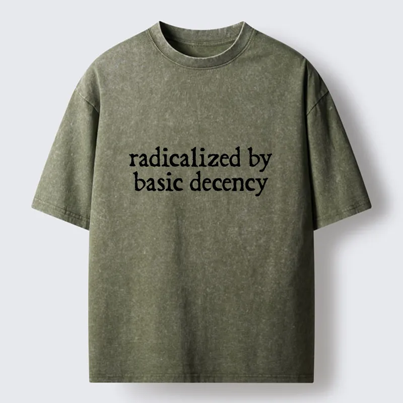 Tokyo-Tiger Radicalized By Basic Decency Washed T-Shirt