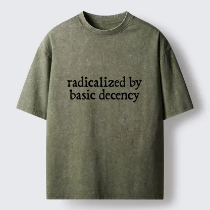 Tokyo-Tiger Radicalized By Basic Decency Washed T-Shirt