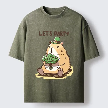 Tokyo-Tiger Mondrian's Cat Washed T-Shirt