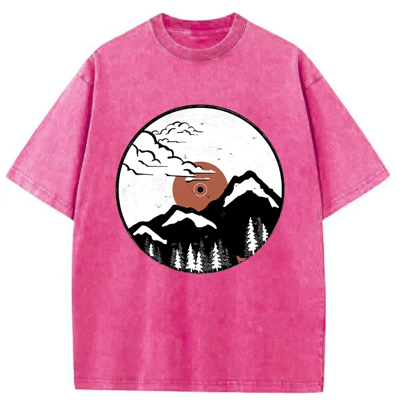 Tokyo-Tiger Japanese Retro Records Washed T-Shirt