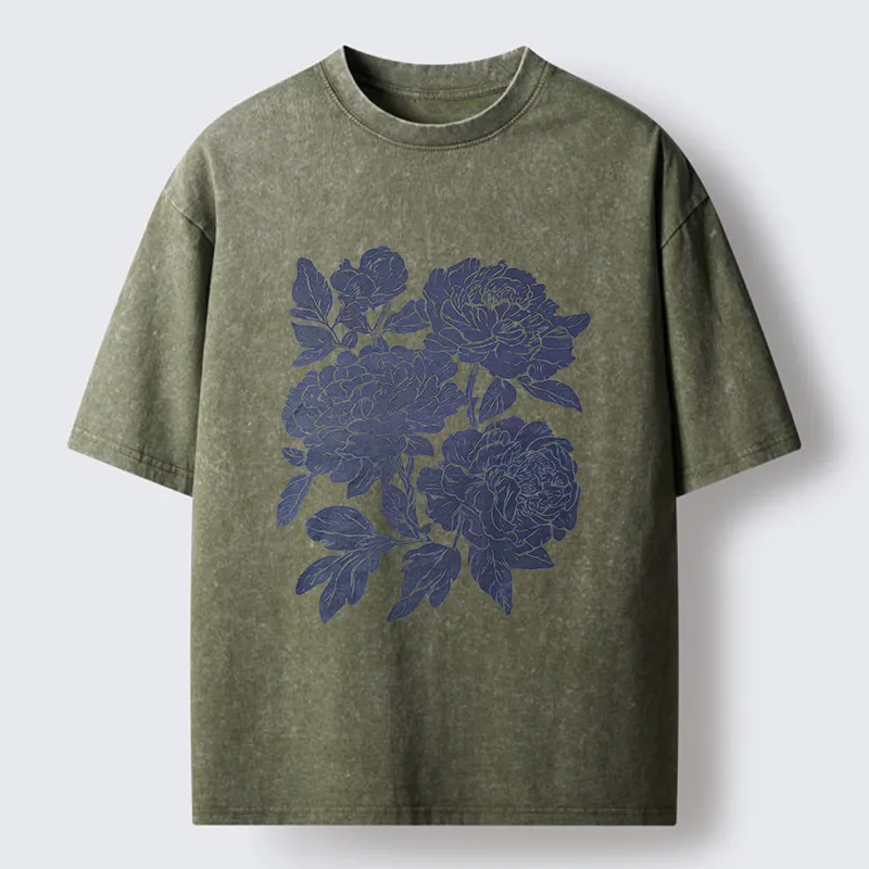 Tokyo-Tiger Peony Washed T-Shirt