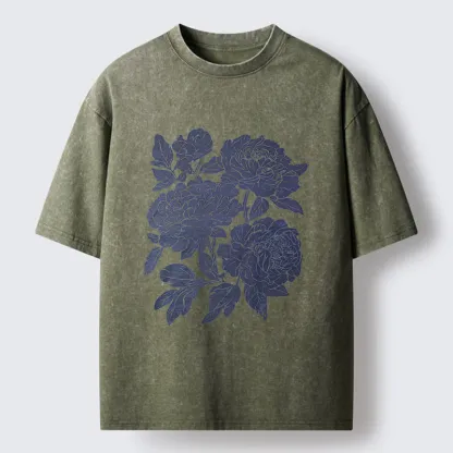 Tokyo-Tiger Peony Washed T-Shirt