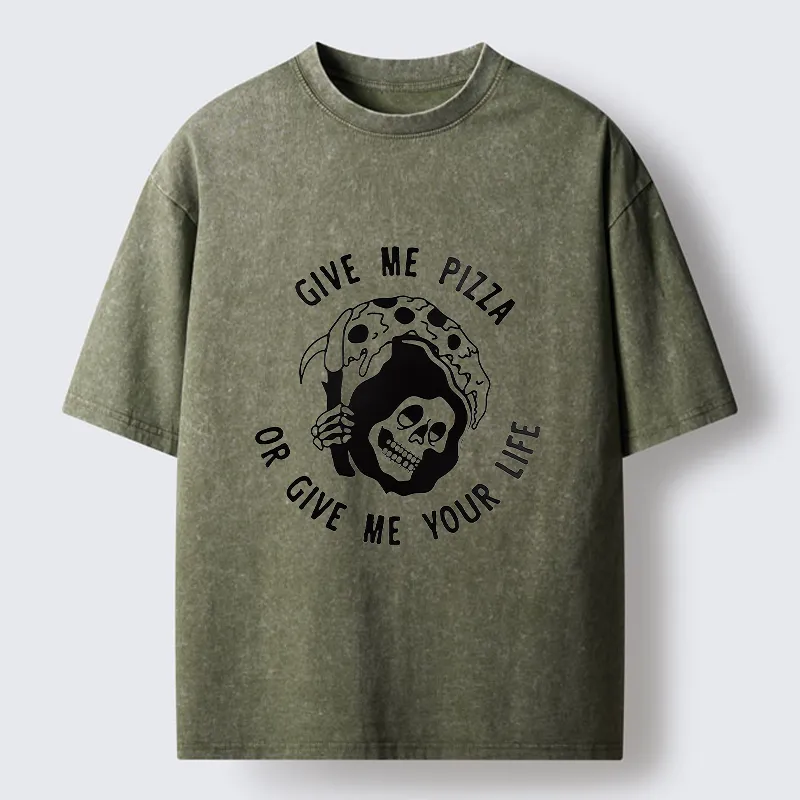 Tokyo-Tiger Death Pizza Washed T-Shirt