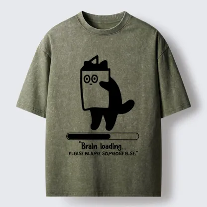 Tokyo-Tiger Blaming Others Washed T-Shirt