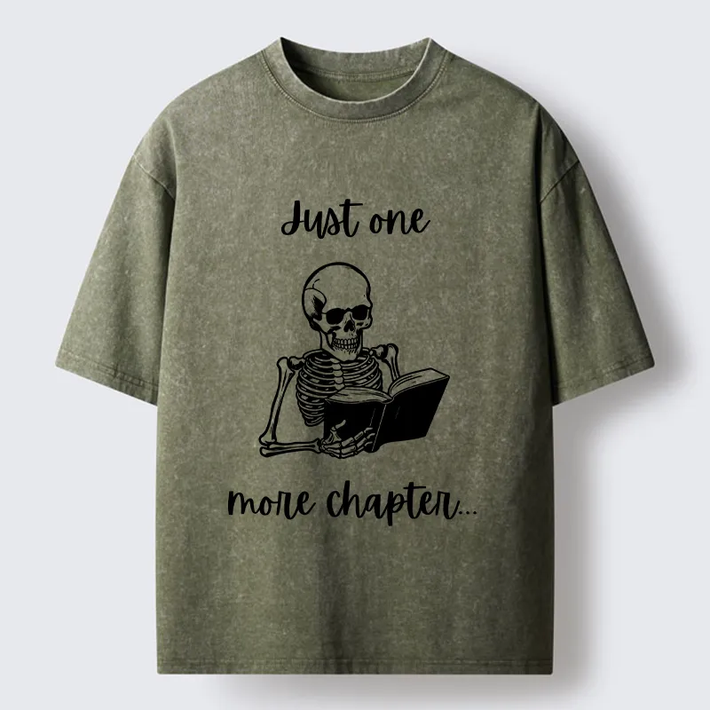 Tokyo-Tiger Skeleton Reading Washed T-Shirt