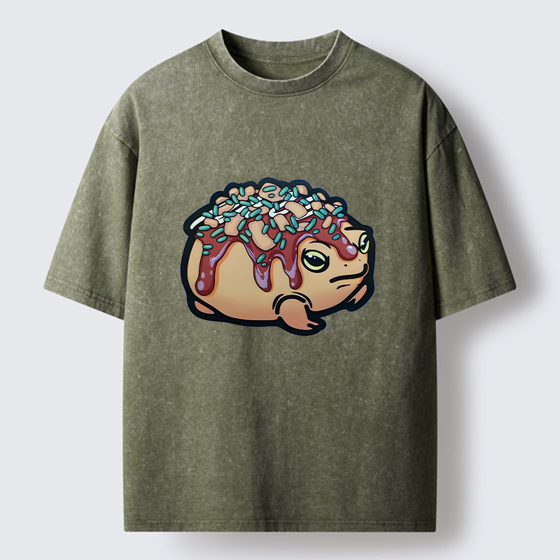 Tokyo-Tiger Takoyaki Frog Washed T-Shirt