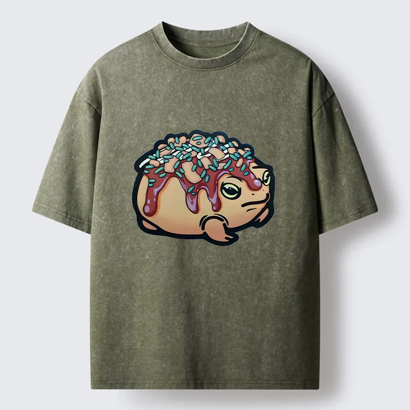 Tokyo-Tiger Takoyaki Frog Washed T-Shirt