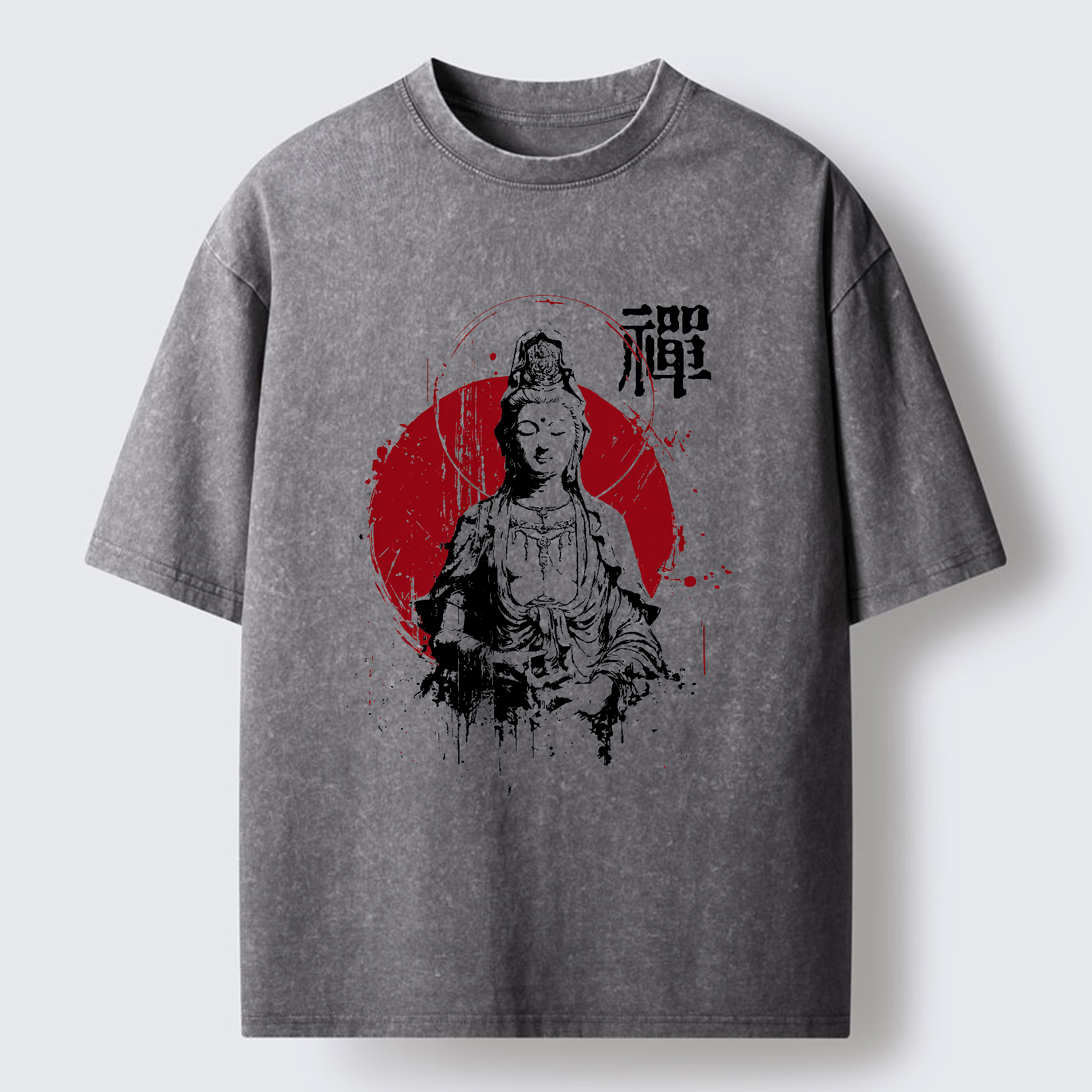 Tokyo-Tiger Zen Guanyin Washed T-Shirt