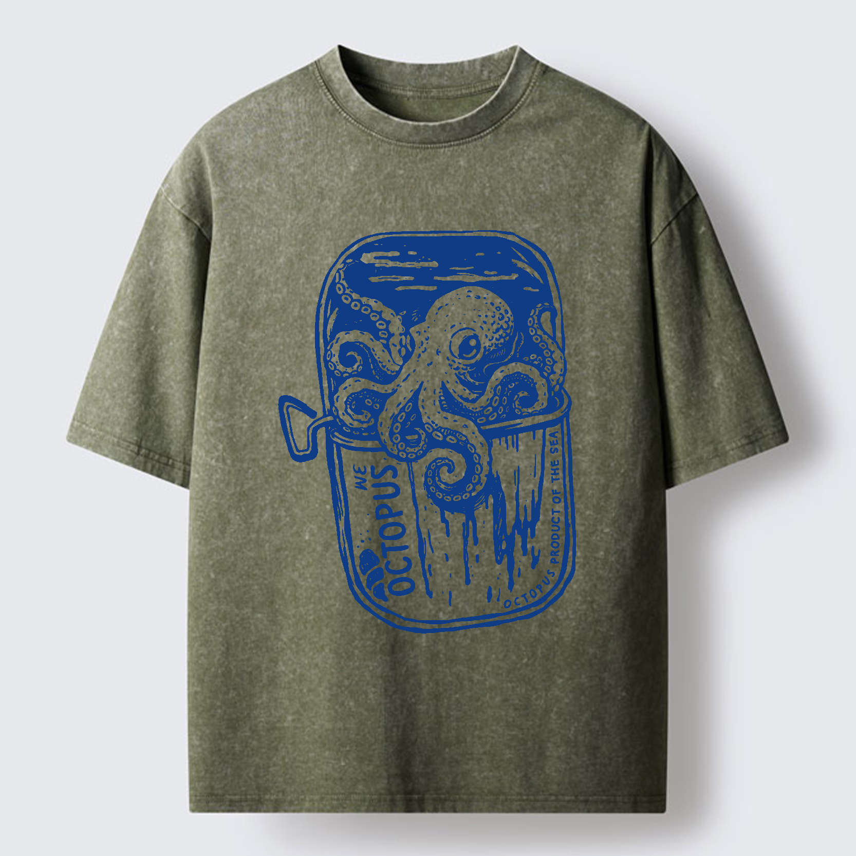 Tokyo-Tiger Canned Octopus Washed T-Shirt