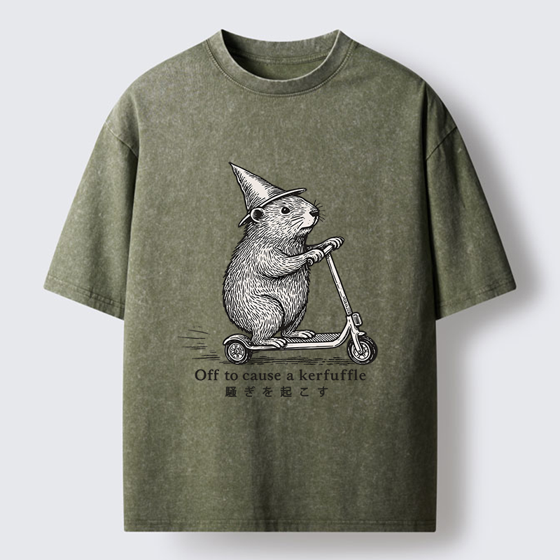 Tokyo-Tiger Off To Cause A Kerfuffle Washed T-Shirt