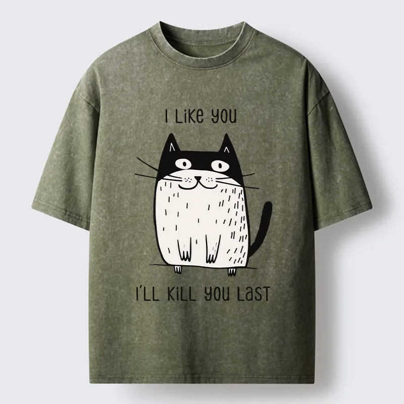 Tokyo-Tiger Cats Both Love And Hate Washed T-Shirt