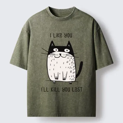 Tokyo-Tiger Cats Both Love And Hate Washed T-Shirt