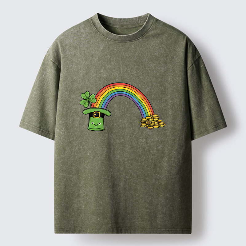 Tokyo-Tiger Rainbow Saint Patrick Washed T-Shirt