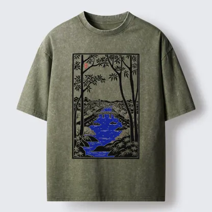 Tokyo-Tiger Meguro Region Of Japan Washed T-Shirt