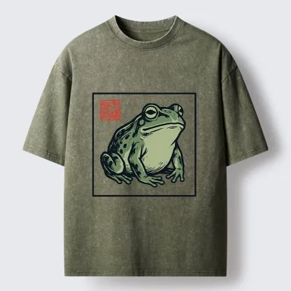 Tokyo-Tiger Zen Frog Washed T-Shirt