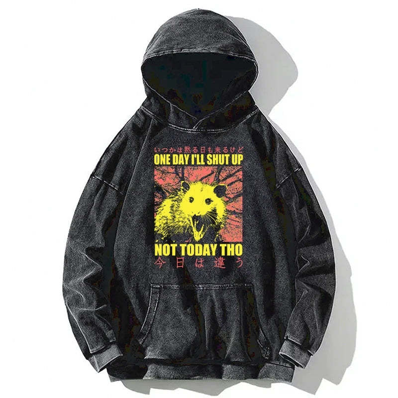 Tokyo-Tiger Negative Possum Japanese Washed Hoodie Sale